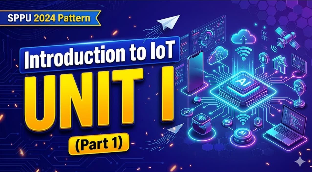 UNIT 1 : Introduction to IoT - Part 1  (Concepts, Protocols, and Architecture)